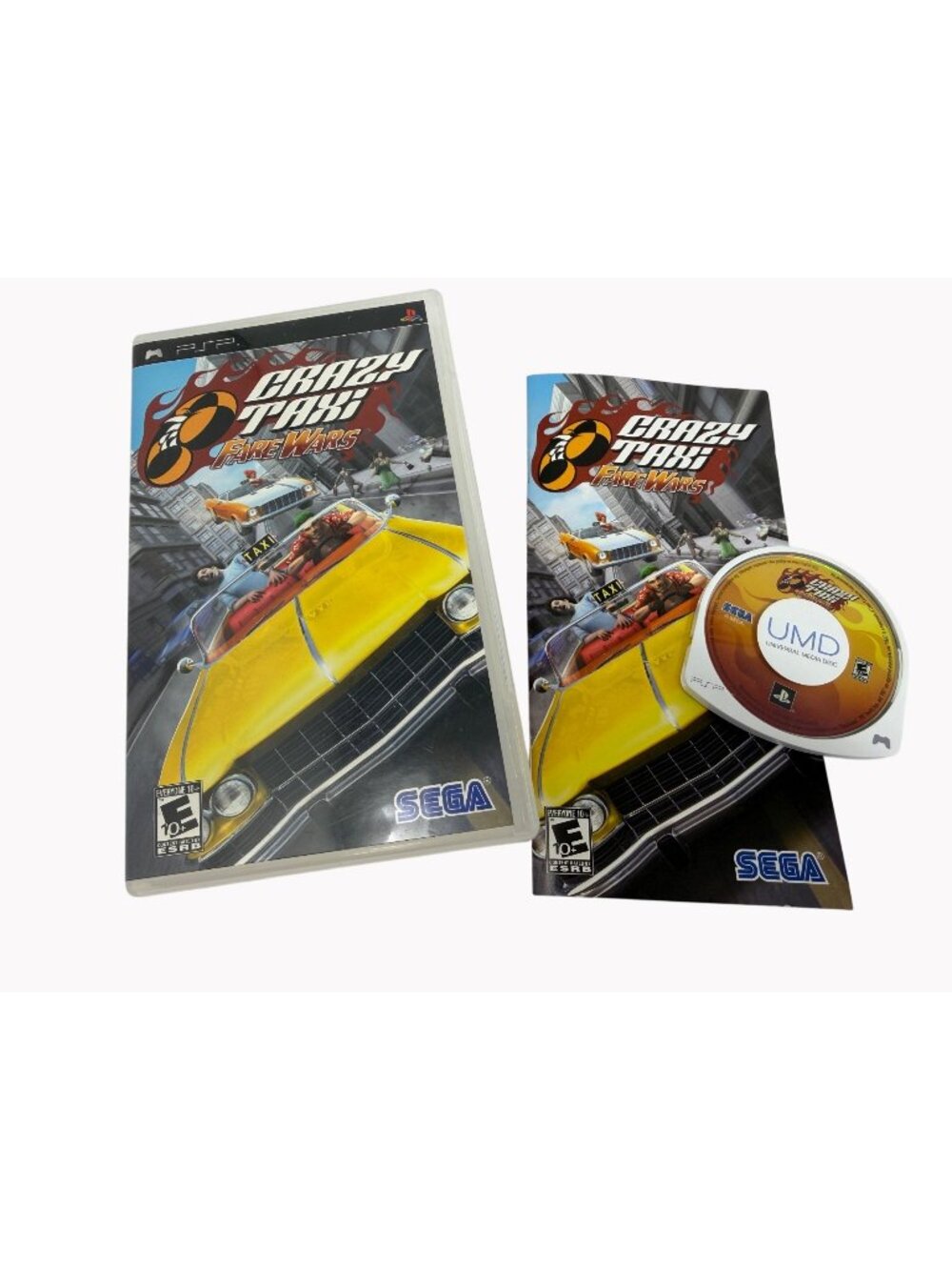 Crazy Taxi Fare Wars PSP Game Complete With Case Manual Sega Play Station